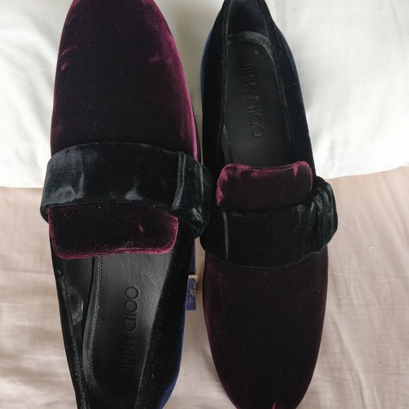 Jimmy Choo John velvet strap gradient loafer shoe main image 12